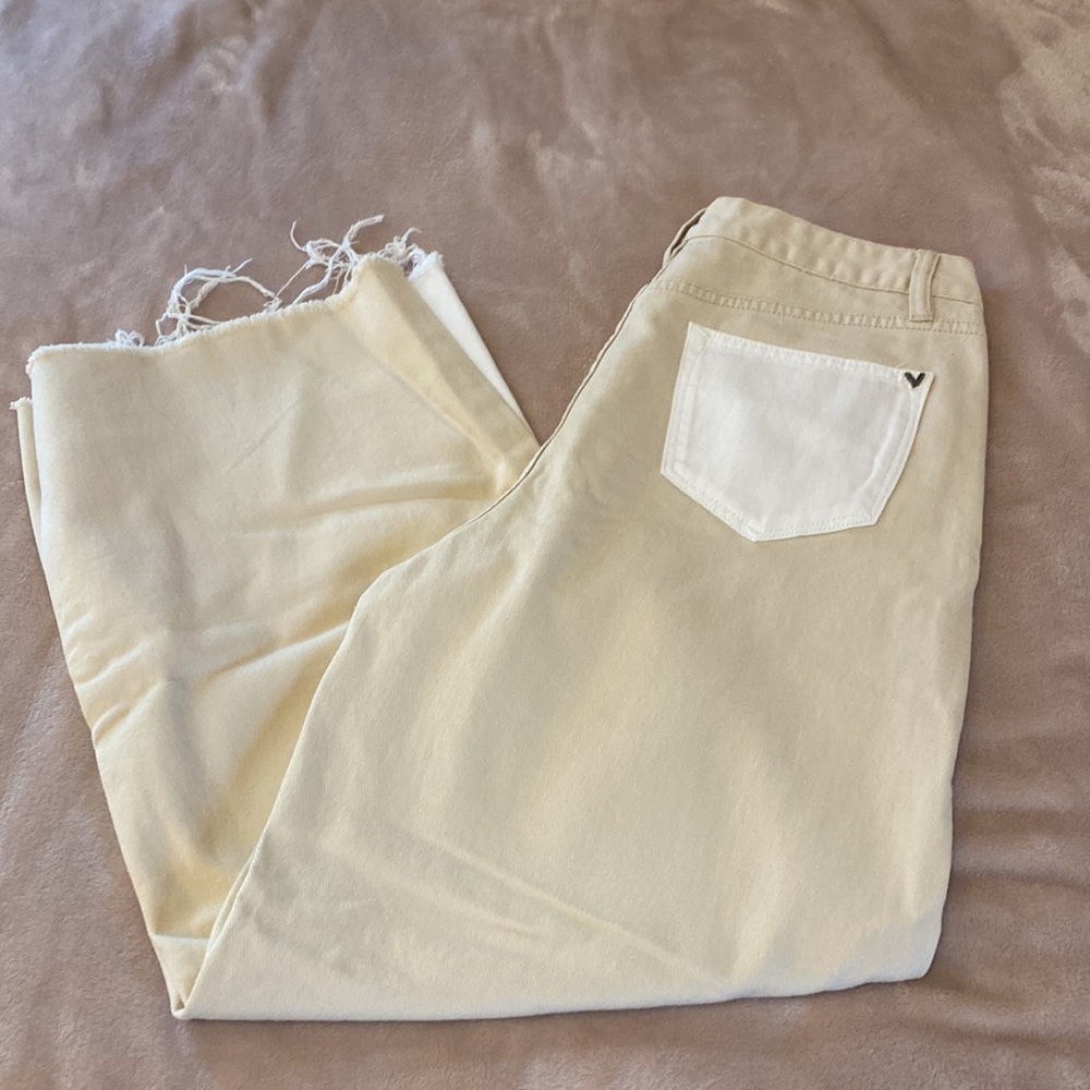 VIGOSS Jett Straight Colorblock Cropped Jeans (28)